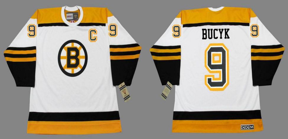 2019 Men Boston Bruins #9 Bucyk White CCM NHL jerseys->boston bruins->NHL Jersey